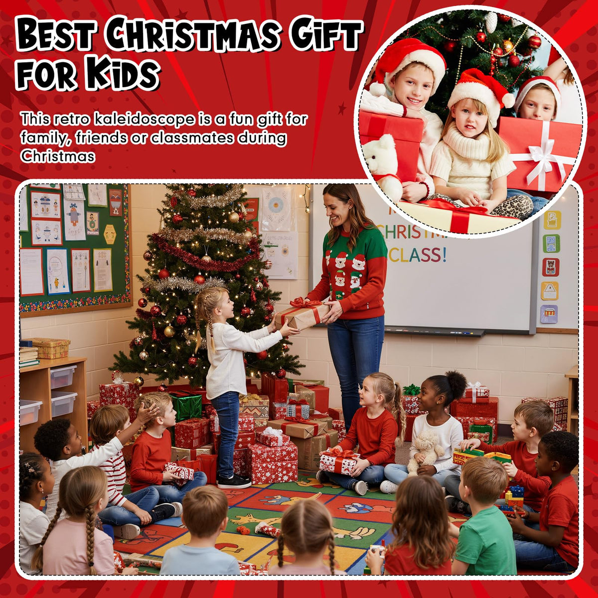 Hiboom kaleidoscope spider pattern 05 is a portable gift for parties and stockings.