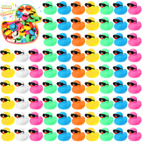 Hiboom mini ducks with sunglasses floating for bath time fun