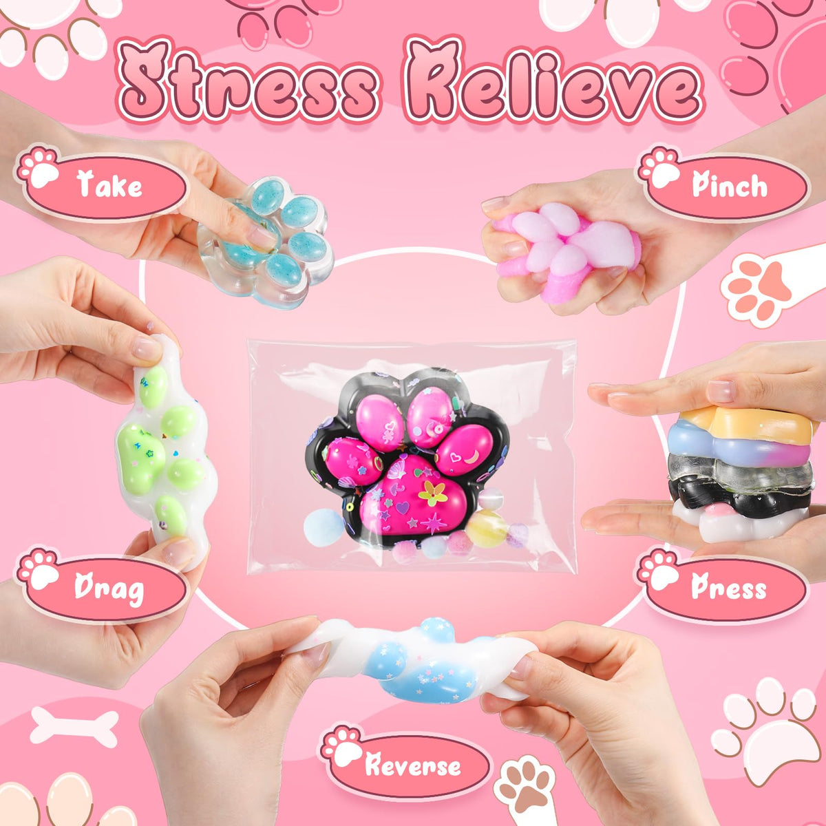 Hiboom colorful mochi shapes offer calming sensory play.