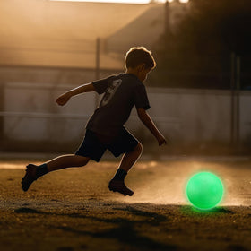 Hiboom glow kickball for outdoor dodgeball and backyard games