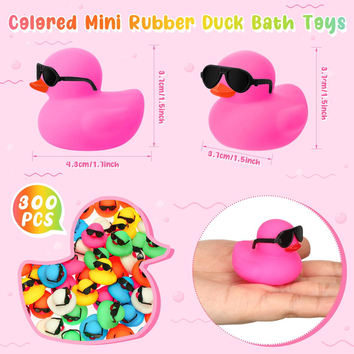 Hiboom squeaky ducks with BIBI interact during bath play