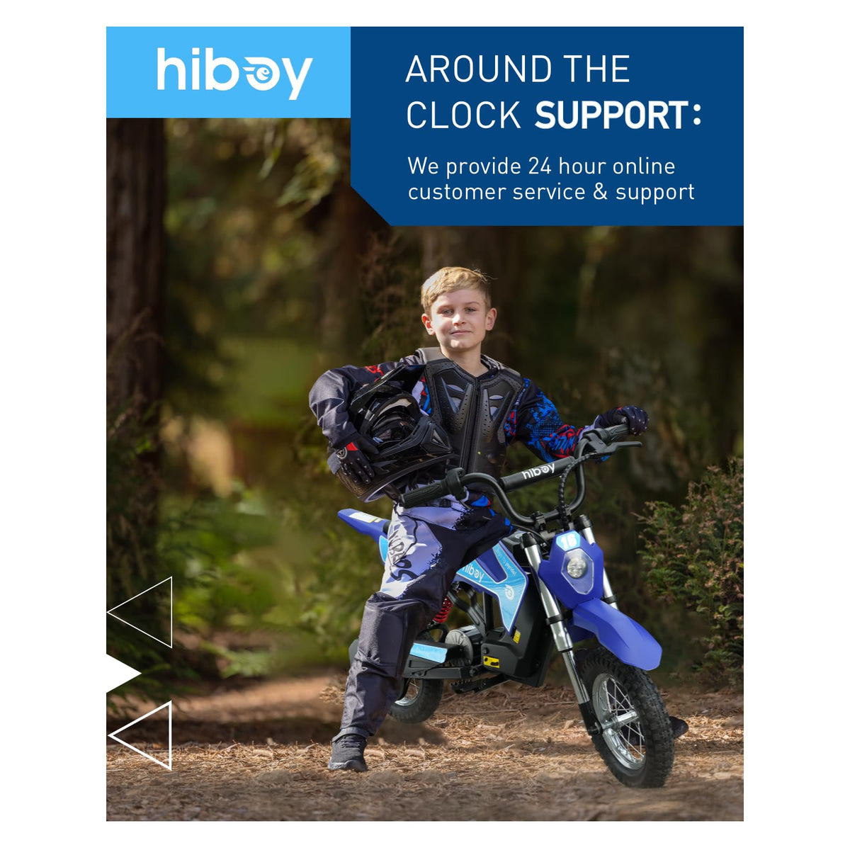 Hiboy DK1 kid riding position showing balanced posture for stability