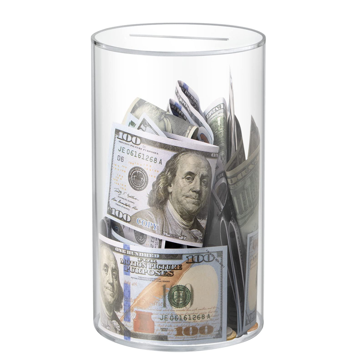 Hicocool clear piggy bank 6-inch displays savings growth for motivation