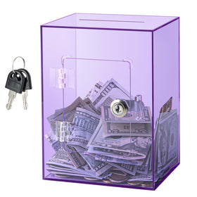 hicocool Clear Piggy Bank with Lock shows transparent savings and security