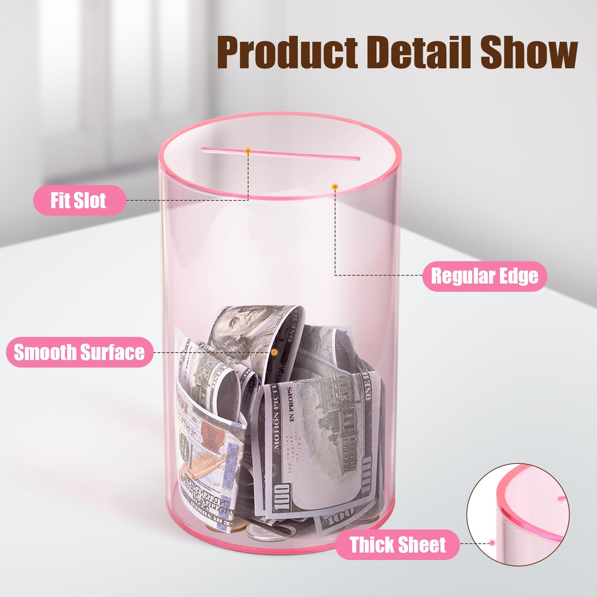 Hicocool piggy bank size and capacity support big saving goals.