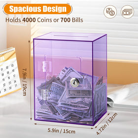 hicocool Pink Piggy Bank with Open Lock enables easy access to funds