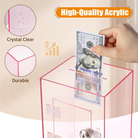 Hicocool purple acrylic piggy bank combines durability and style for daily use.