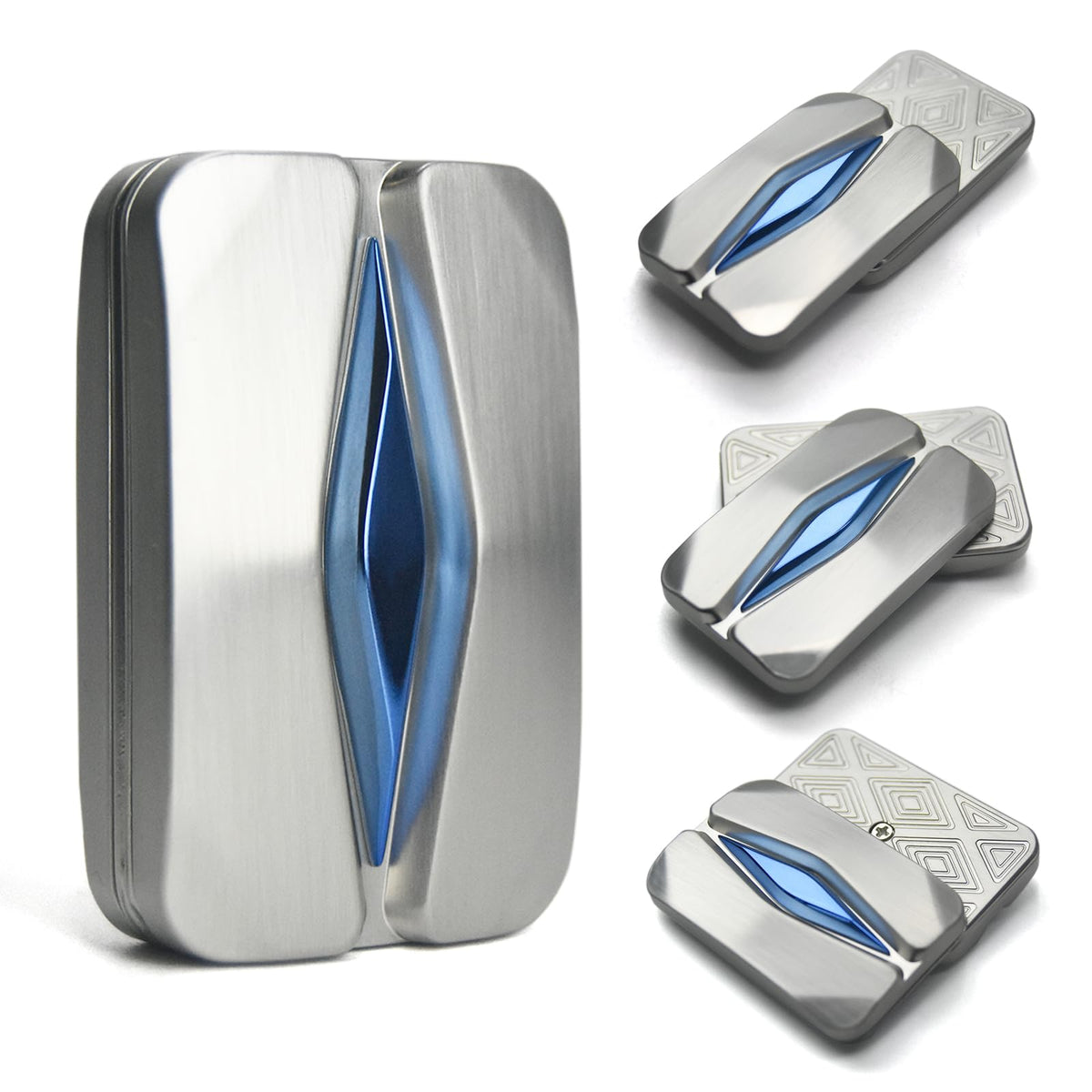 HIDEDC Mountain Fidget Slider front view showing premium alloy and smooth touch for one-handed use