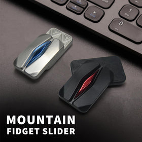 HIDEDC Mountain Fidget Slider side view highlighting compact pocket-friendly design for focus on the go