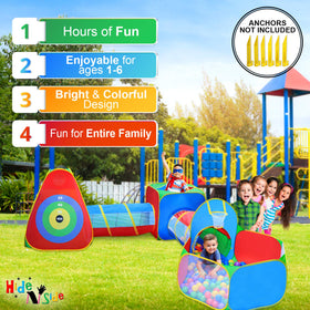 Hide N Side play crawl tunnel in a bright setup for active kids.