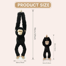 Hideekoog chimpanzee baby 10-inch hanging plush for interactive play