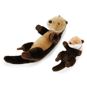 Hideekoog Sea Otter plush as bedroom decor brightening a kid's room.