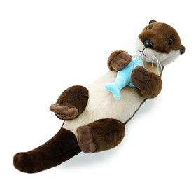Hideekoog Sea Otter plush lying posture for cozy play and cuddle.