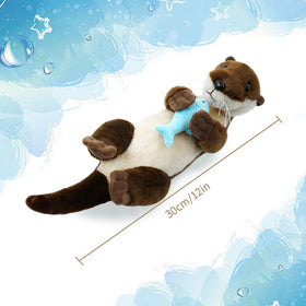 Hideekoog Sea Otter plush upright standing posture for playful display and storytelling.
