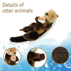 Hideekoog Sea Otter plush in standing pose for display and posing.
