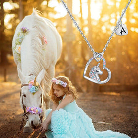 Hidepoo CZ Heart Pendant Necklace with colorful crystals for elegant sparkle