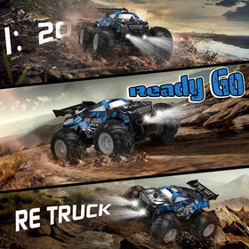 Hielse RC truck rechargeable batteries enable long play sessions.