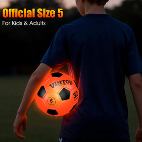 HIEMAO impact-activated lighting lights up each kick for exciting nighttime matches