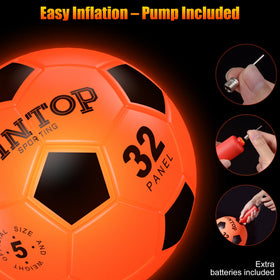 HIEMAO size 5 kids soccer ball supports active coordination and safe kicks
