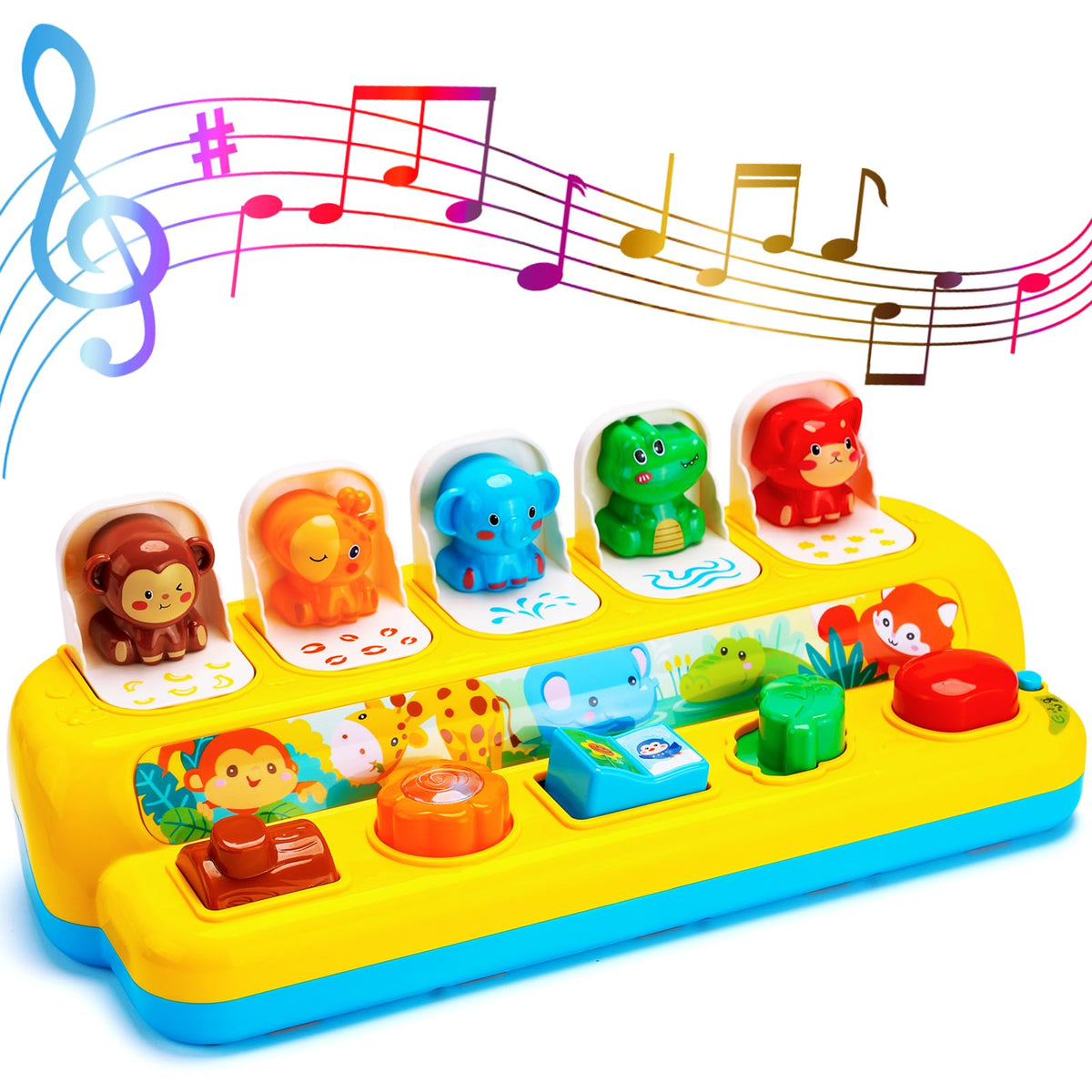 Hieoby durable pop-up toy made from BPA-free ABS materials for safe play.