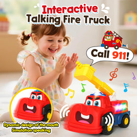 Hieoby fire truck recording function lets kids hear their voice in funny tones.