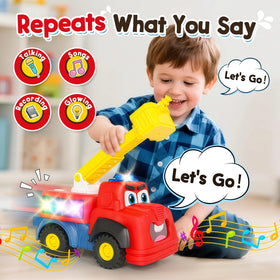 Hieoby fire truck with sirens and flashing lights captures kids’ attention during pretend rescues.