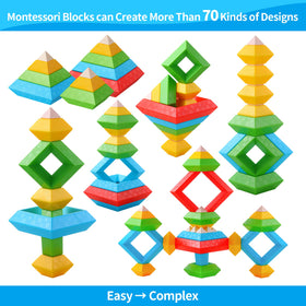 Hieoby Montessori blocks set makes a gift that encourages learning.