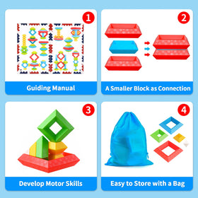 Hieoby storage bag keeps blocks organized and portable for on-the-go learning.