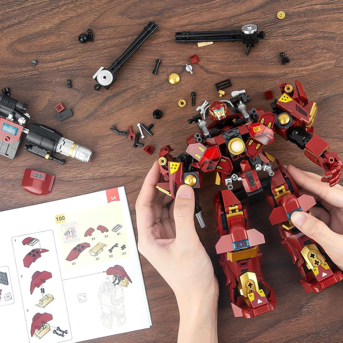 HIGH GODO 588-piece mech model with full-color instructions