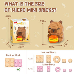 HIGH GODO Capybara mini-blocks with bright colors ideal for teens and kids