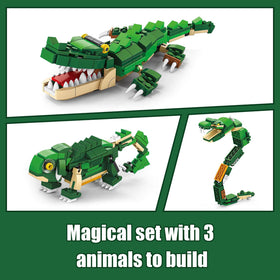 HIGH GODO Creator 3 in 1 Crocodile build for imaginative reptile play.