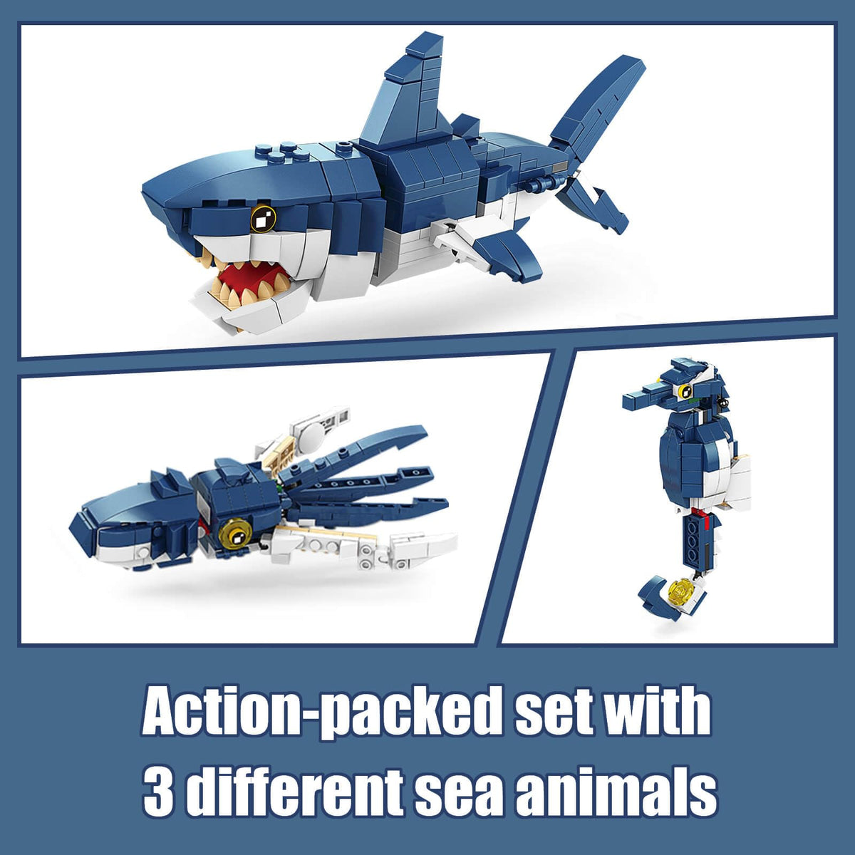 HIGH GODO Creator 3 in 1 Tiger figure for bold, modular play.