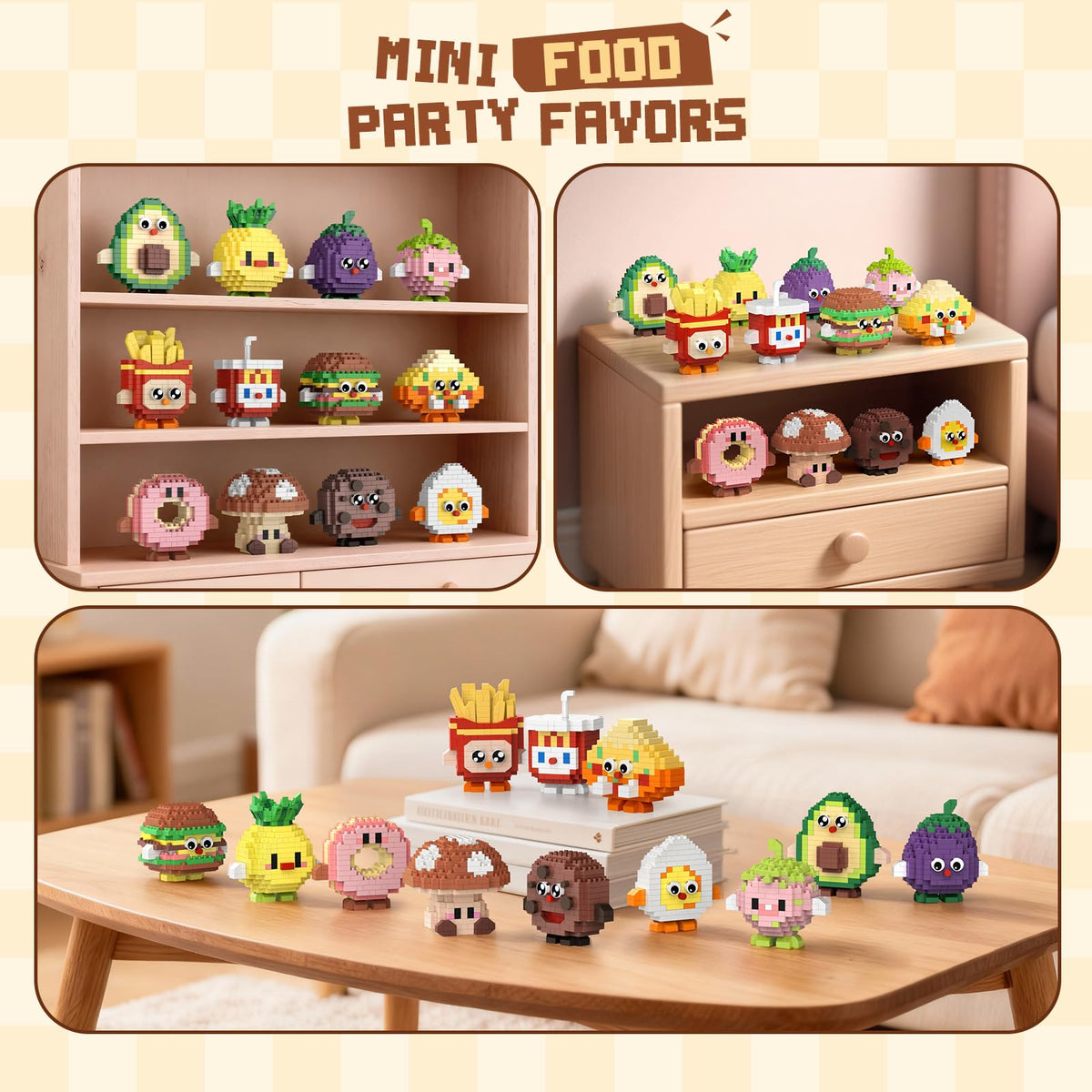 HIGH GODO desk decor with cute food sets adding festive vibes.