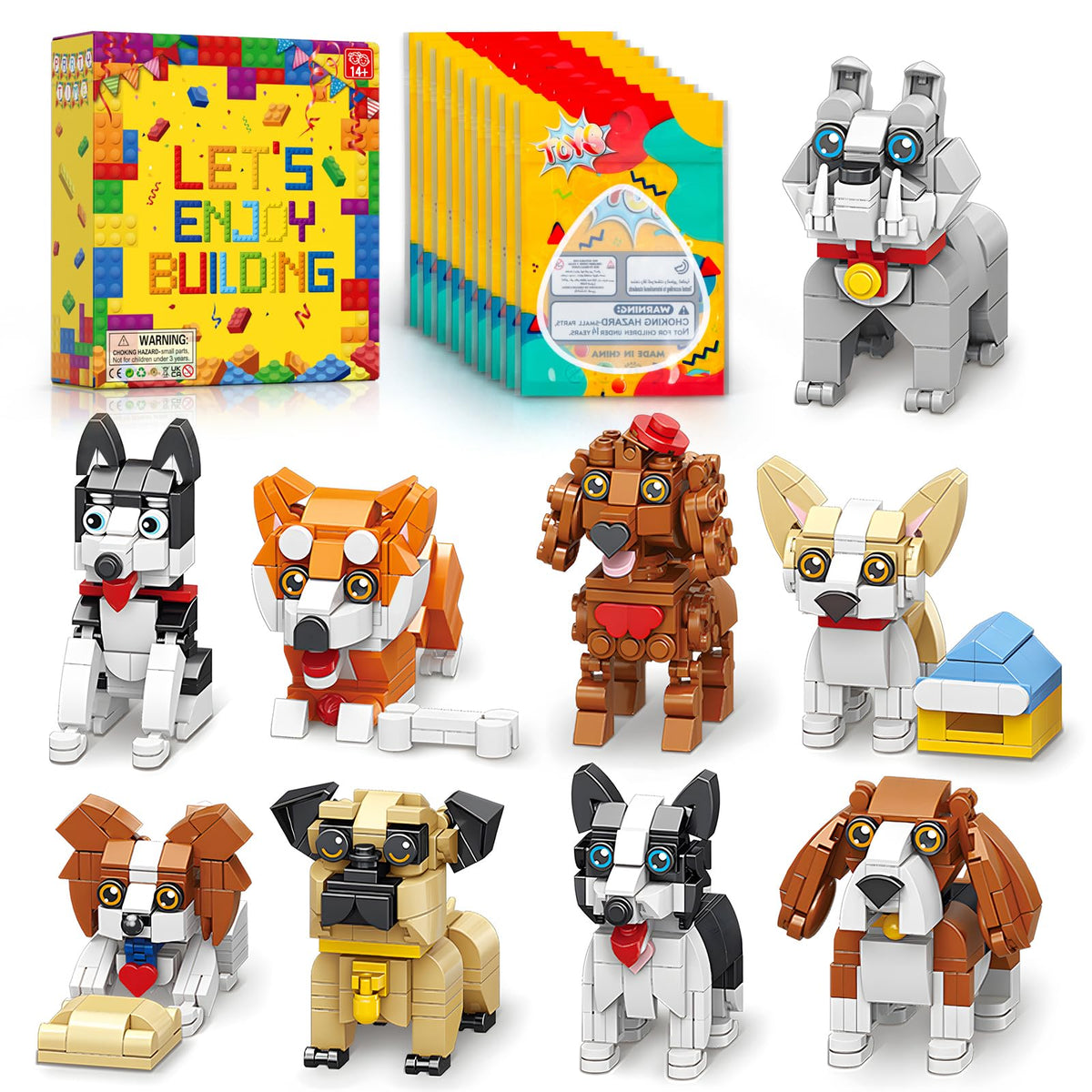 High GODO dog building set features nine styles for creative play and party fun