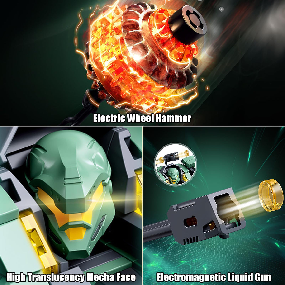 HIGH GODO electromagnetic liquid gun feature sparks imaginative play