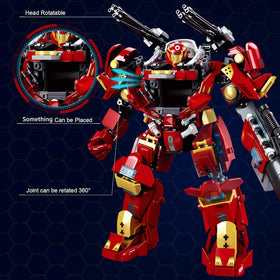 HIGH GODO mech armor and red black weapons details