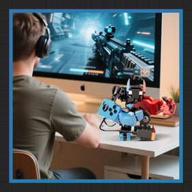 HIGH GODO Mech display model on desk or shelf for gamer decor