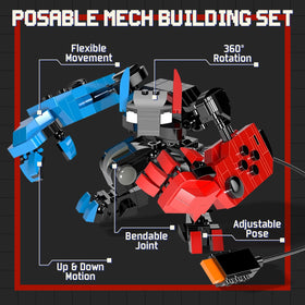 HIGH GODO Mech building set with posable head for dynamic poses
