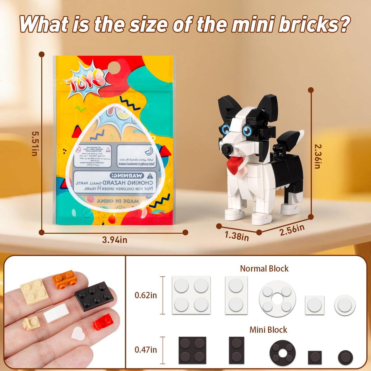 High GODO mini dogs blocks ideal for party favors and DIY keepsakes