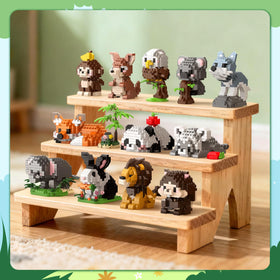 HIGH GODO monkey mini building set adds playful desk decor.