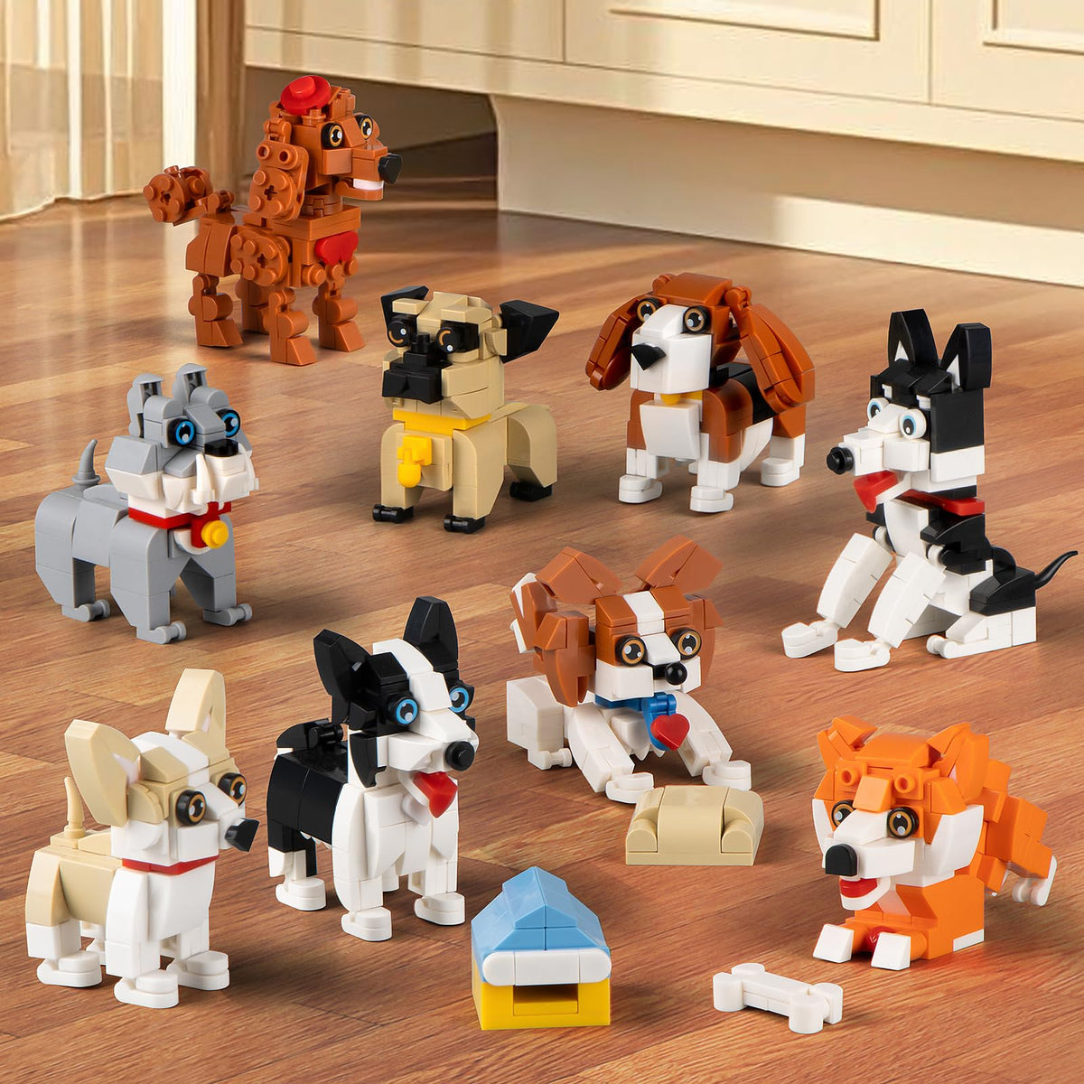 High GODO party packs include nine dog styles for themed activities