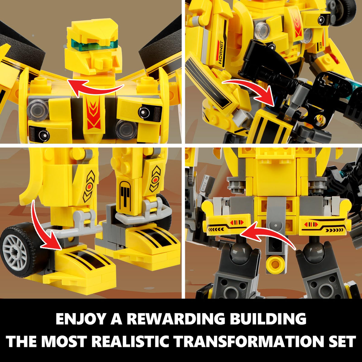 HIGH GODO robot rotating joints detail highlights poseable action