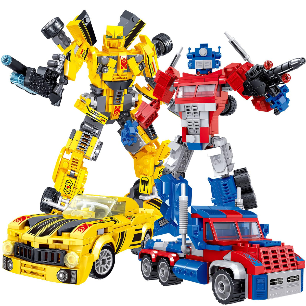 HIGH GODO transforming robot assembly shows 636-piece construction for creative play