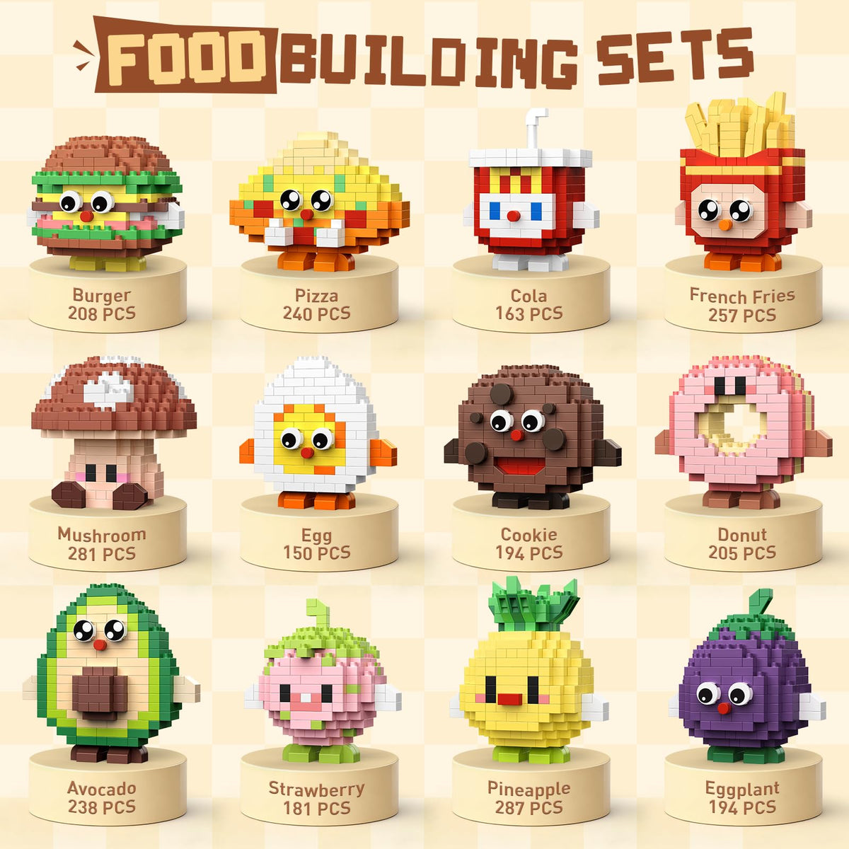 HIGH GODO variety mini food models in pack to spark collaborative play.