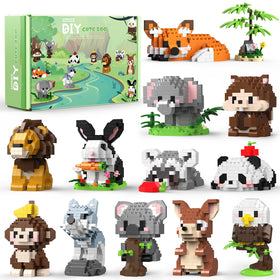 HIGH GODO wolf mini building set for desk display and party favors.