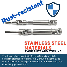 High-strength stainless steel CVD shaft resists deformation and rust.