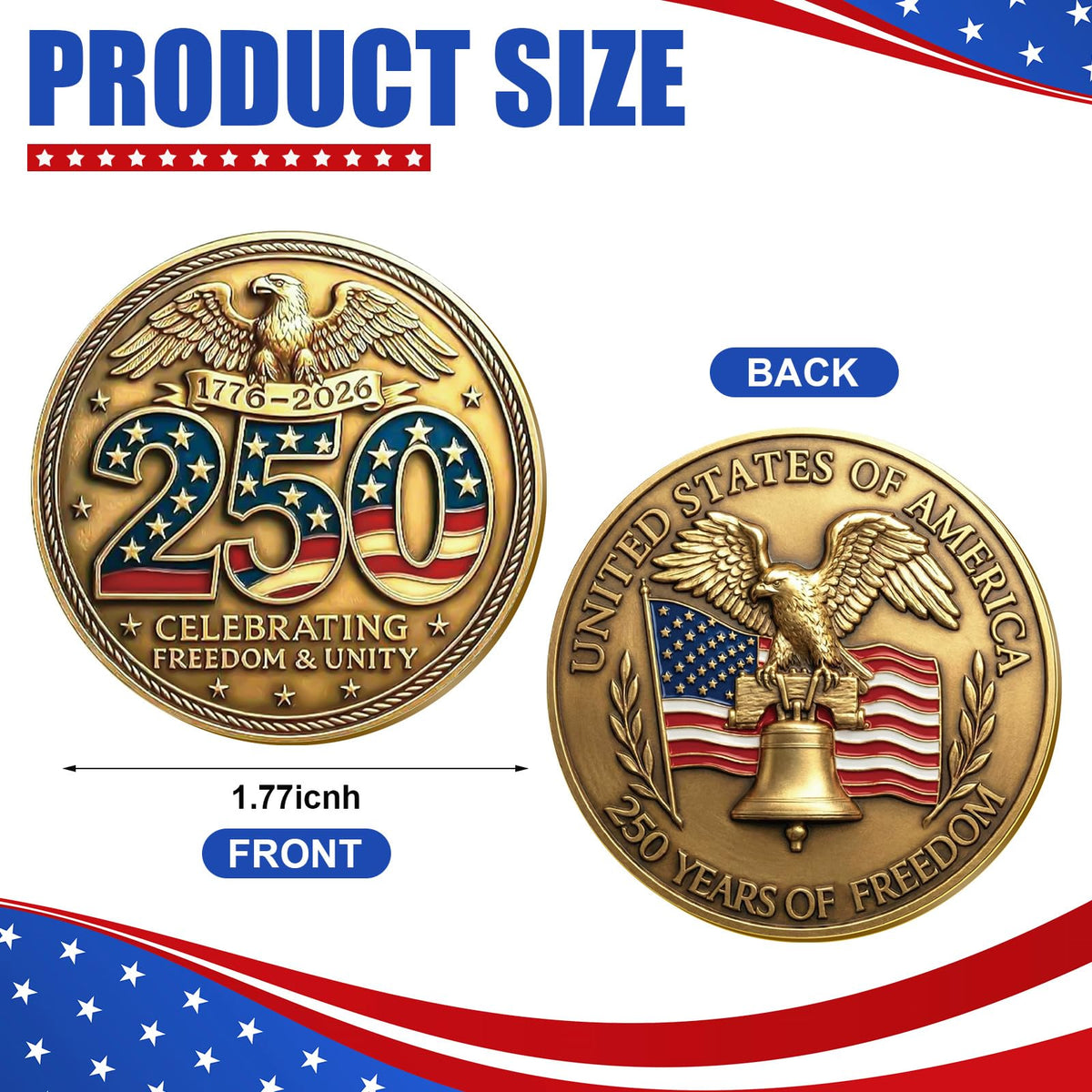 Highergo 250th Anniversary coin with Liberty Bell design ideal for gifting