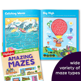 Matching games page from Highlights My First Puzzle Fun helps kids spot patterns and similarities.