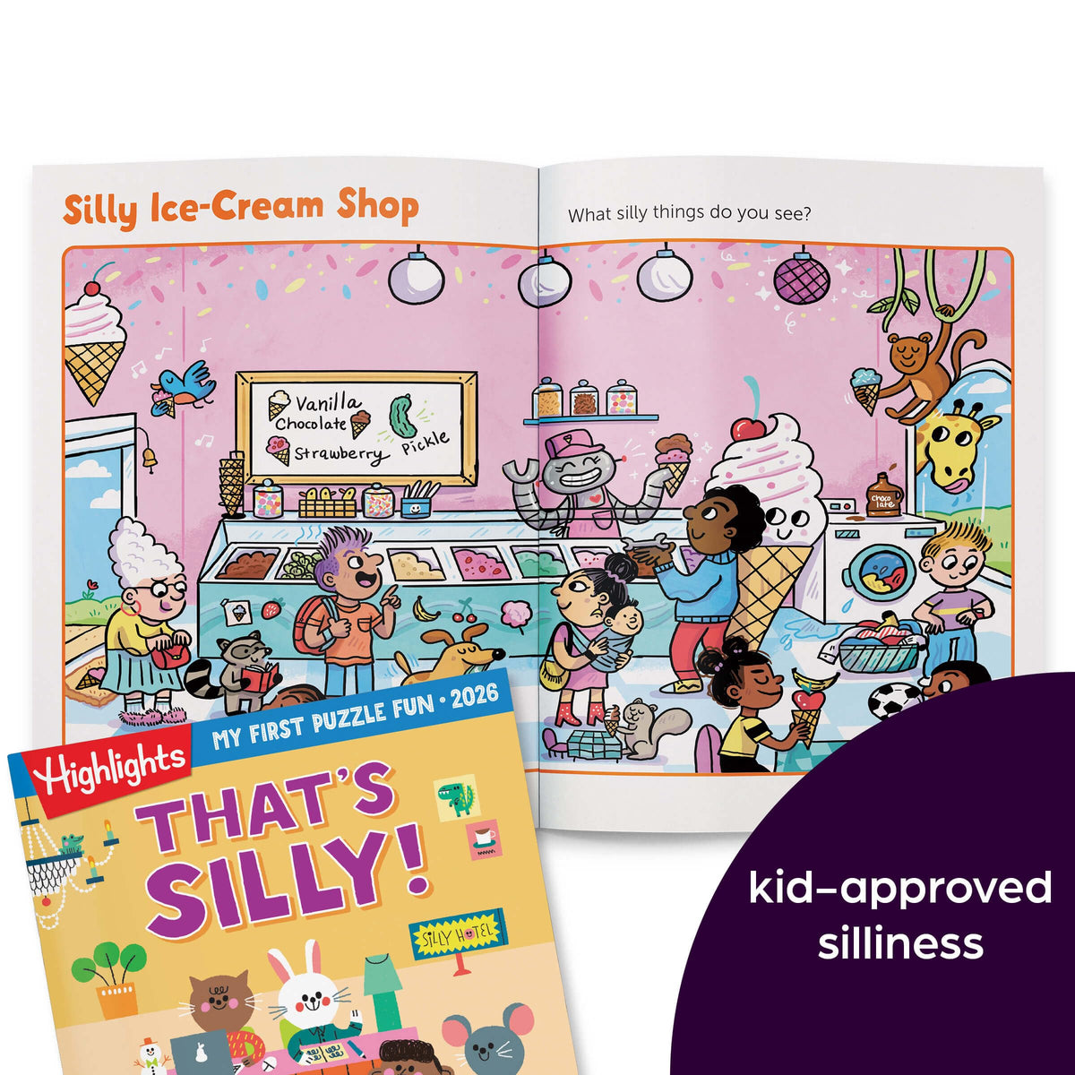 Highlights for Children Matching games page highlights pattern-finding and early thinking skills.