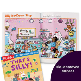 Highlights for Children Matching games page highlights pattern-finding and early thinking skills.